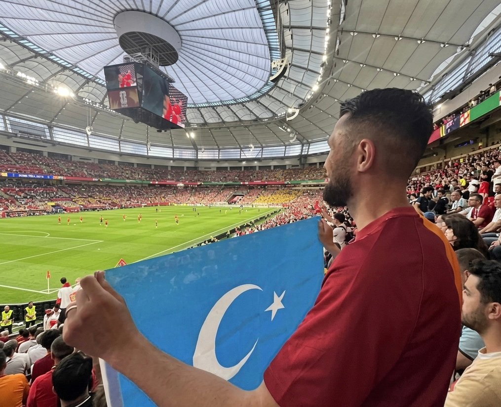 Proudly waving the flag and challenging censorship.
