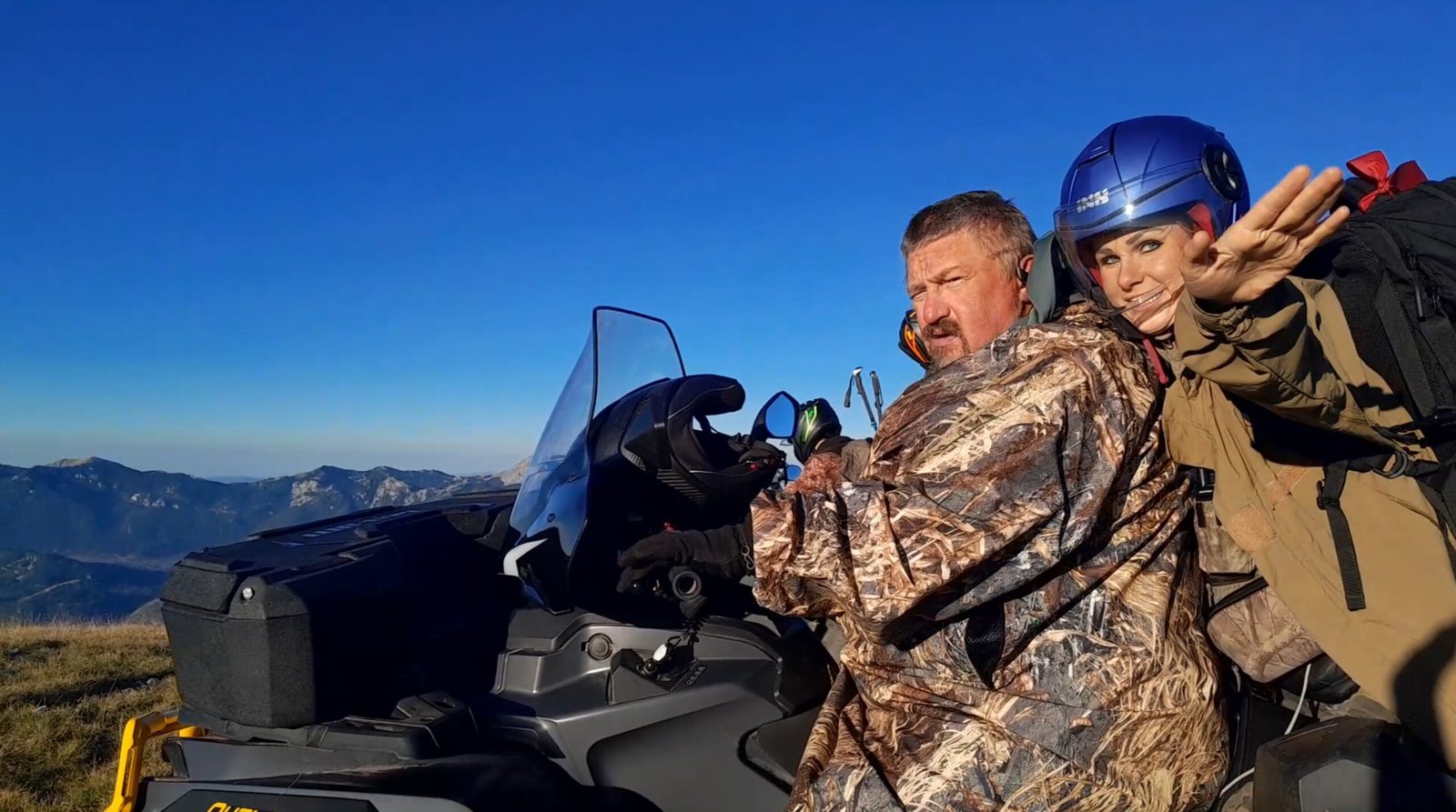 Rudnev exploring Montenegro with his wife.