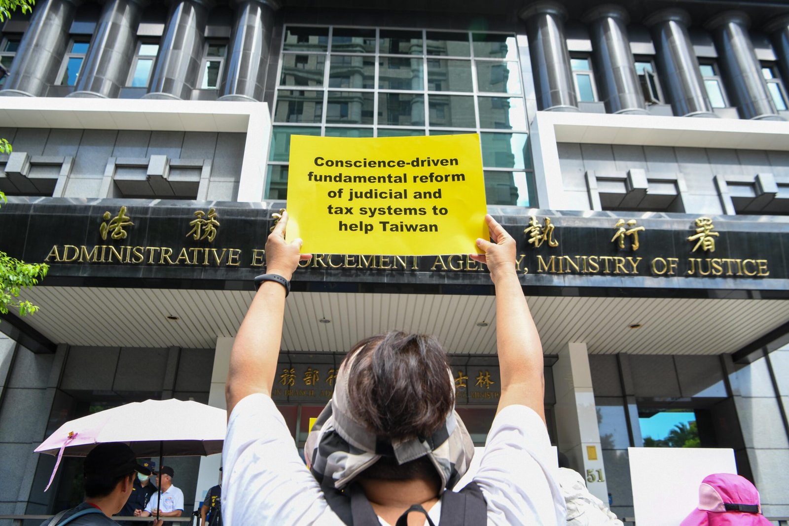 Tax and Law Reform League protests in Taiwan.