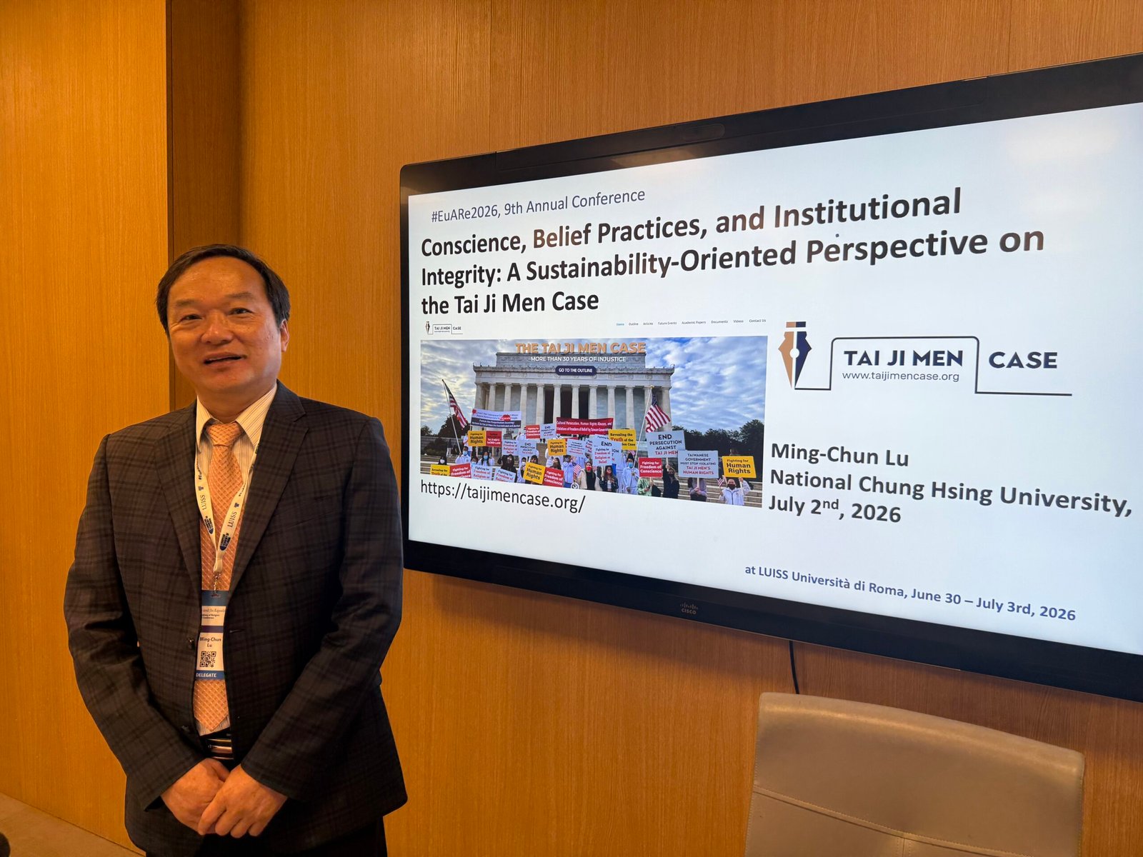 Lu Ming-Chun at the conference.