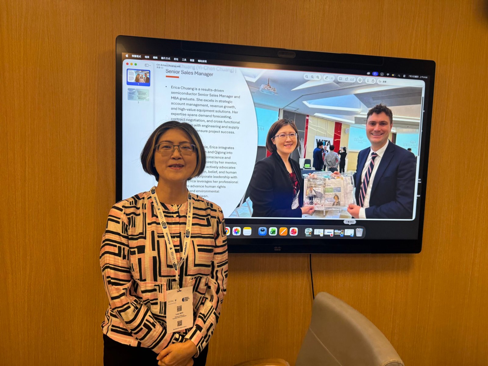Chuang Yi-Chen at the EUARE conference.