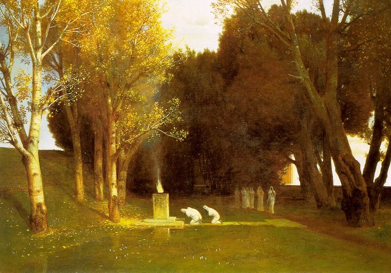 Arnold Böcklin (1827–1901)’s 1882 representation of a “temenos.” Credits.