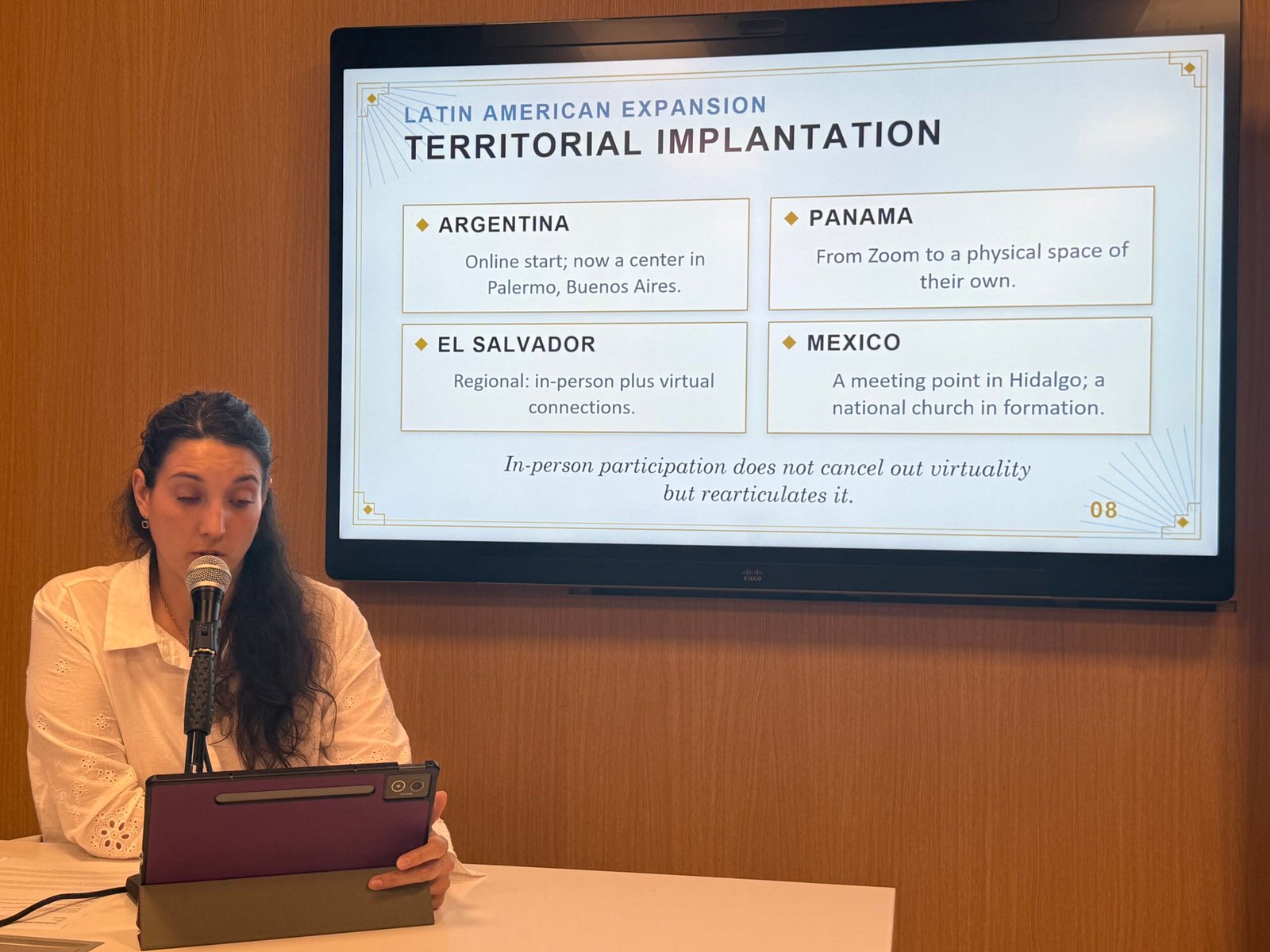  María Vardé illustrating Shincheonji’s presence in some Latin American countries.