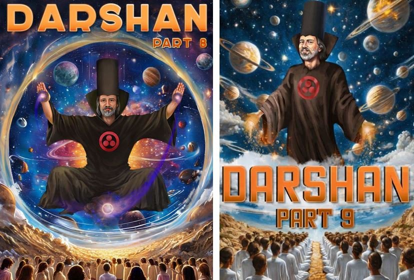Covers of two volumes of the Darshans.