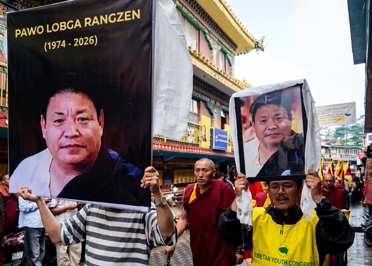 Tibetans in Dharamsala, India, commemorating Lobga Rangzen on July 3.