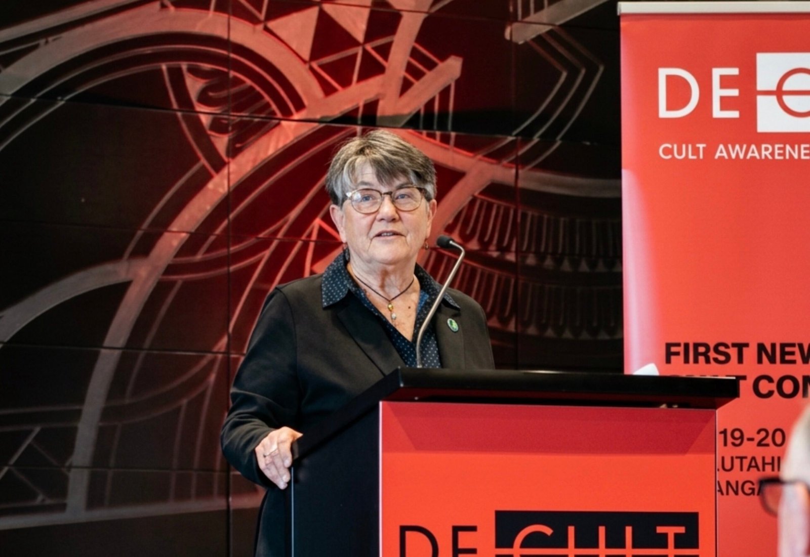 Anti-cultist Janja Lalich speaking in New Zealand. Credits.