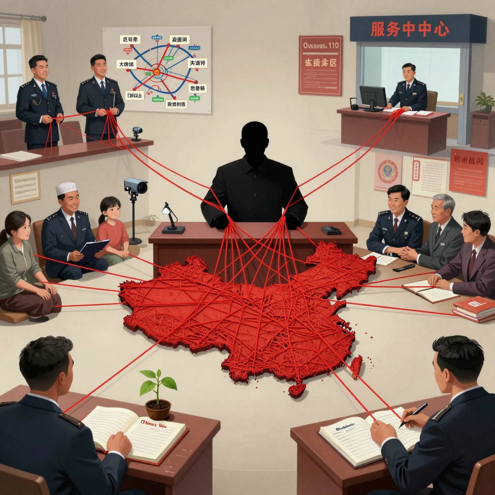 The web of control. AI-generated.