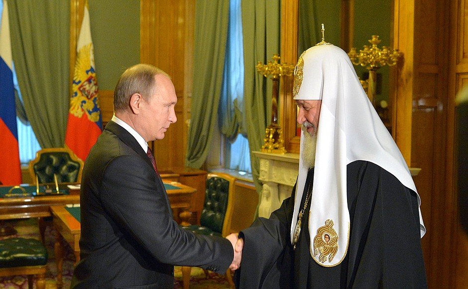 Vladimir Putin with Patriarch Kirill. Source: Presidency of the Russian Federation. 