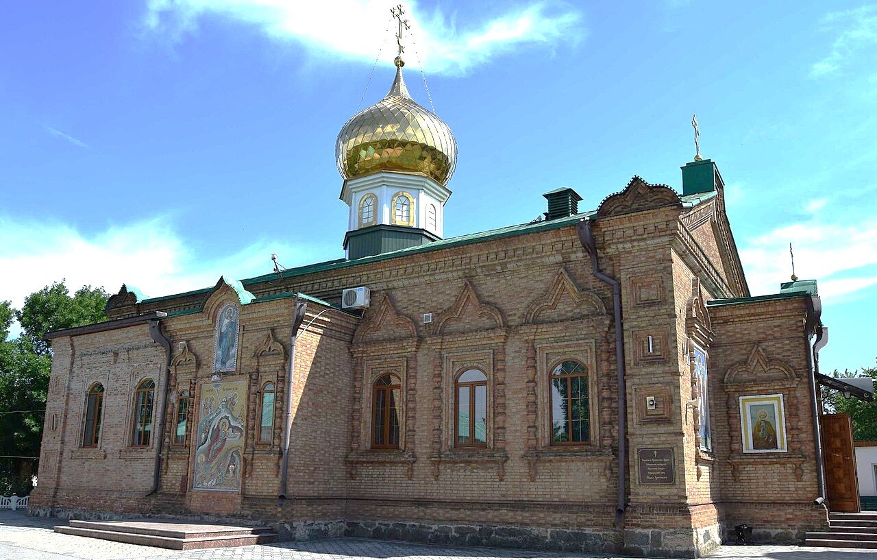 The Orthodox Cathedral of the Nativity of Jesus in Berdiansk. Credits.