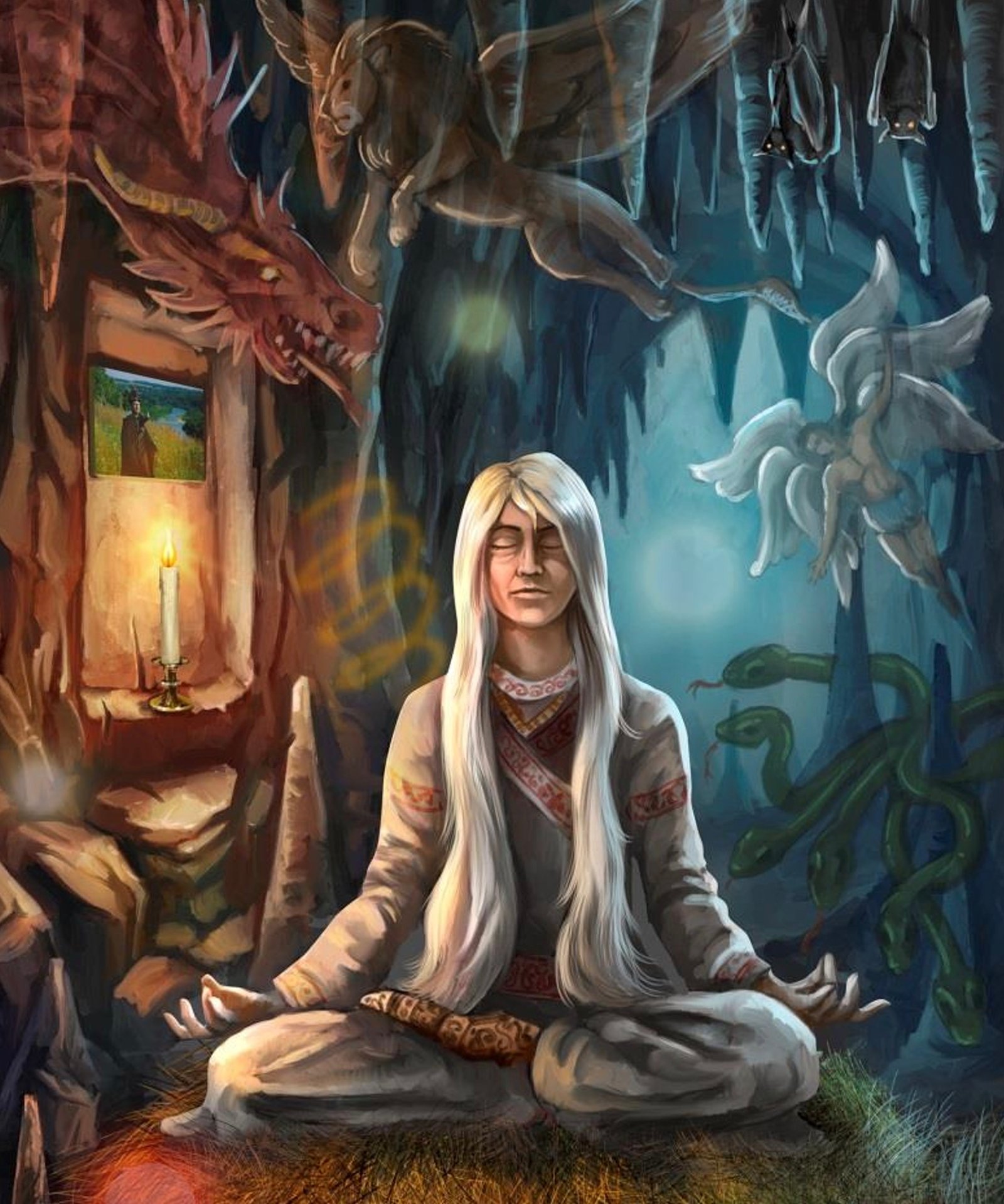Meditation. From Rudnev’s book “The Dawn of Inliranga.”