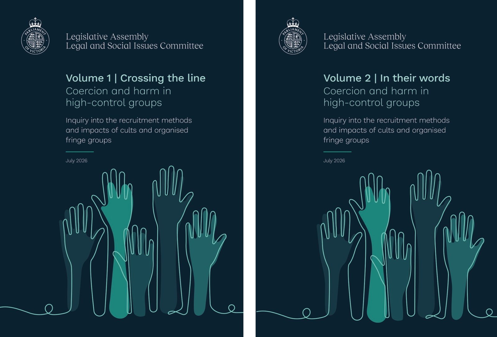 The two bulky volumes of the report.