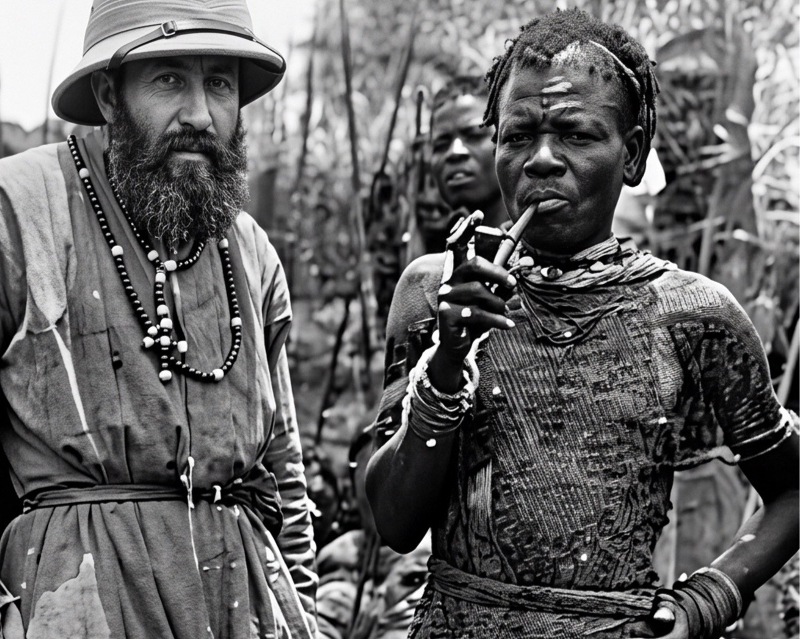 Father Dufays (left) with Basebya (right). 