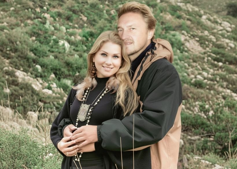 Rudnev and his wife T. in happier days.