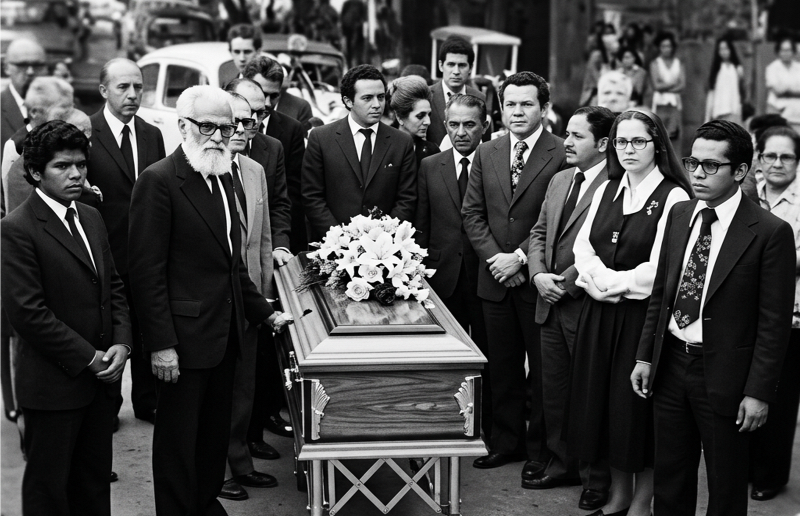 The funeral of Salarrué, 1975. Credits.