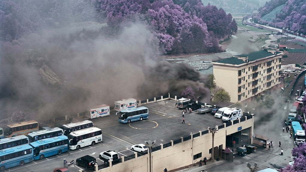 Another image of the flood at Gyirong Port. Social media.