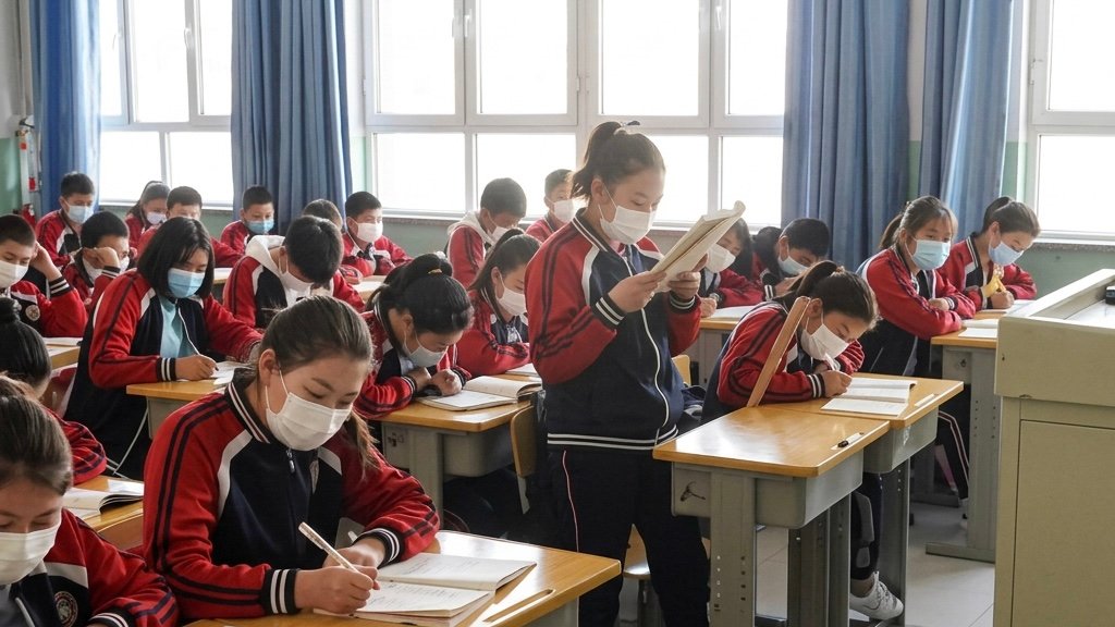 Another propaganda image of a school for Uyghur children. From Weibo.