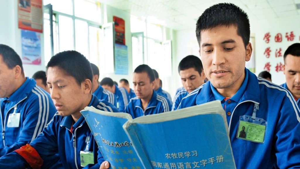 A &ldquo;vocational&rdquo; school in Xinjiang (East Turkestan). From Weibo.