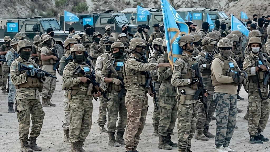 Uyghurs in the Syrian Army. From X.