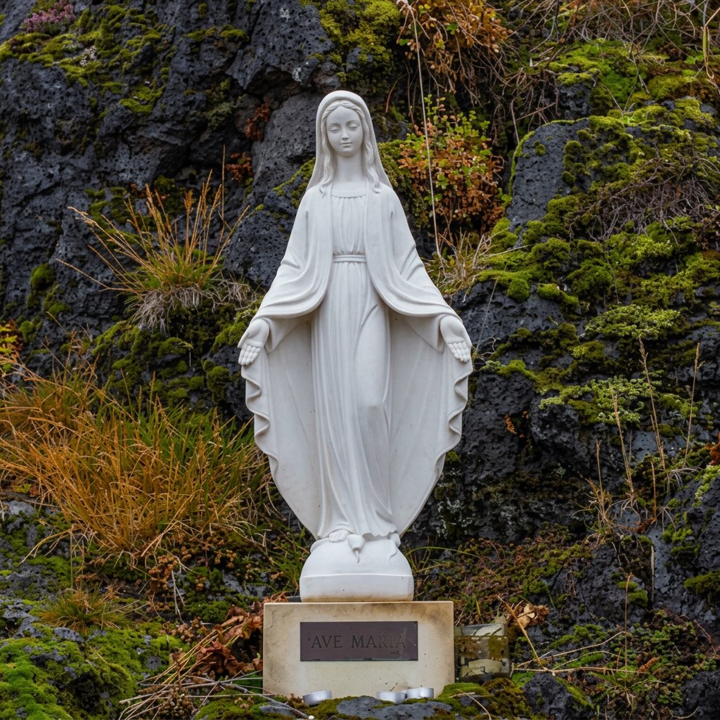 Gunnlaugsdóttir’ statue of the Virgin Mary.