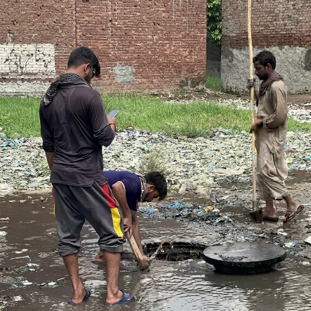 Pakistan sanitation workers. Source: Amnesty International via Instagram.