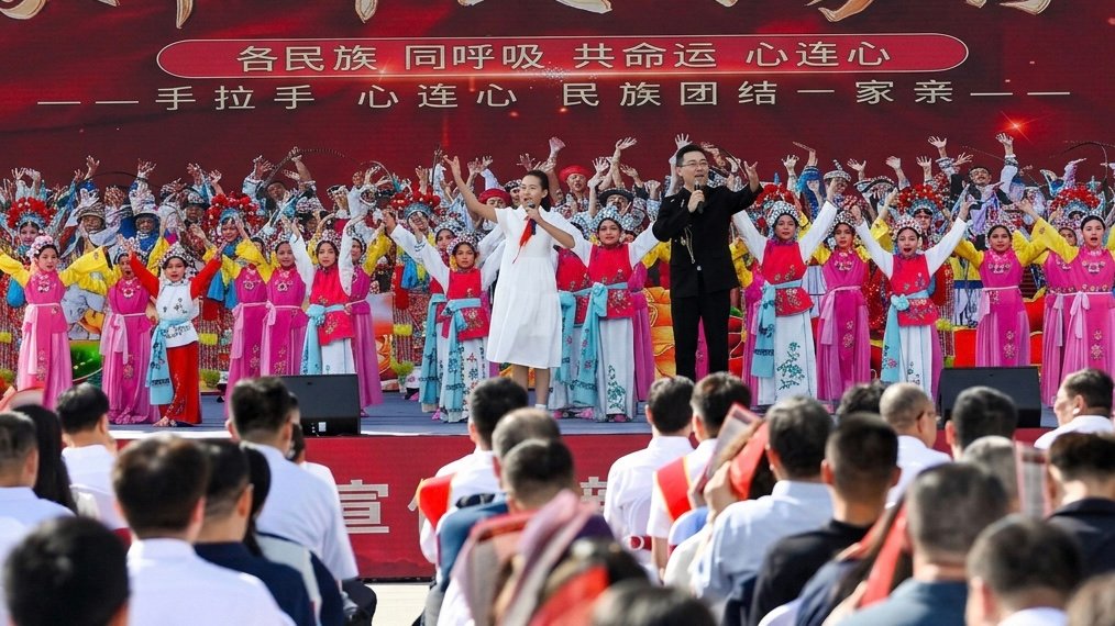 Another view of the Urumqi opening ceremony. From Weibo.