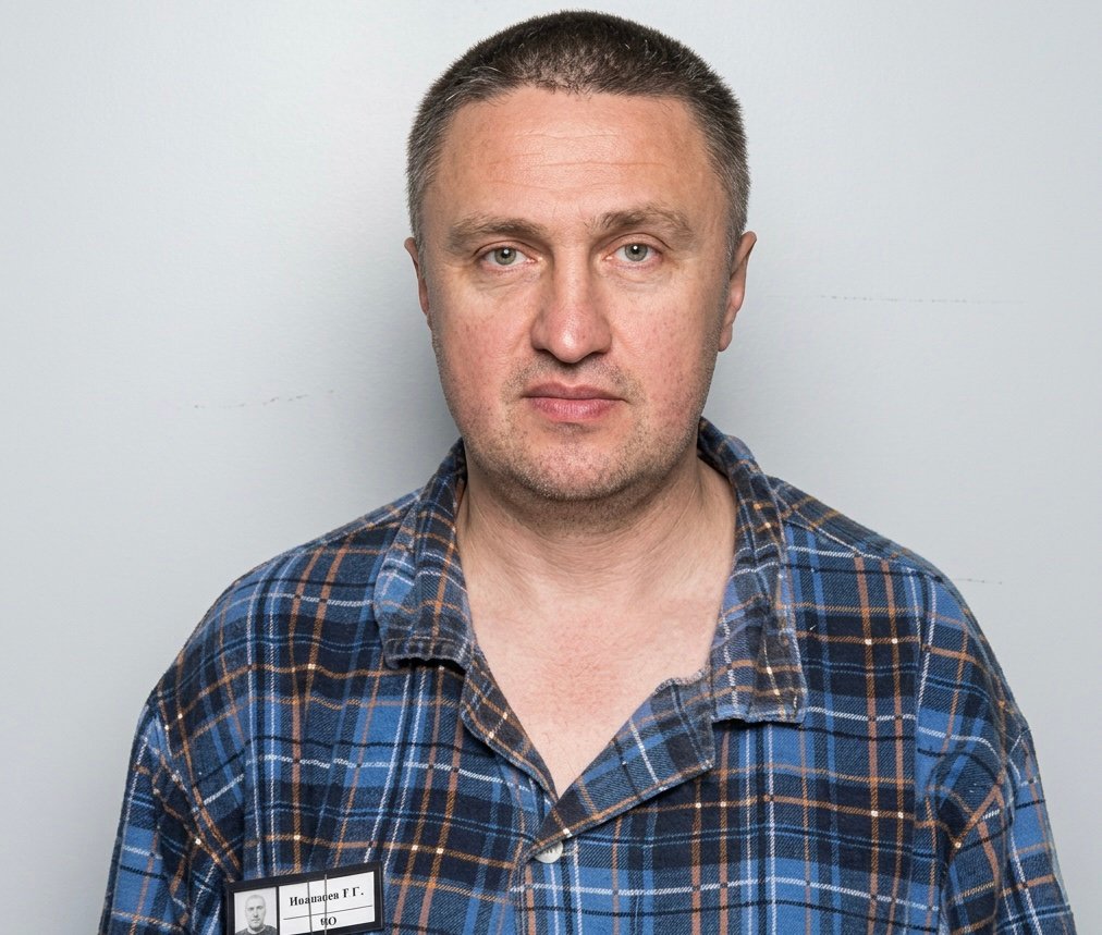 Rudnev as a prisoner in Russia.