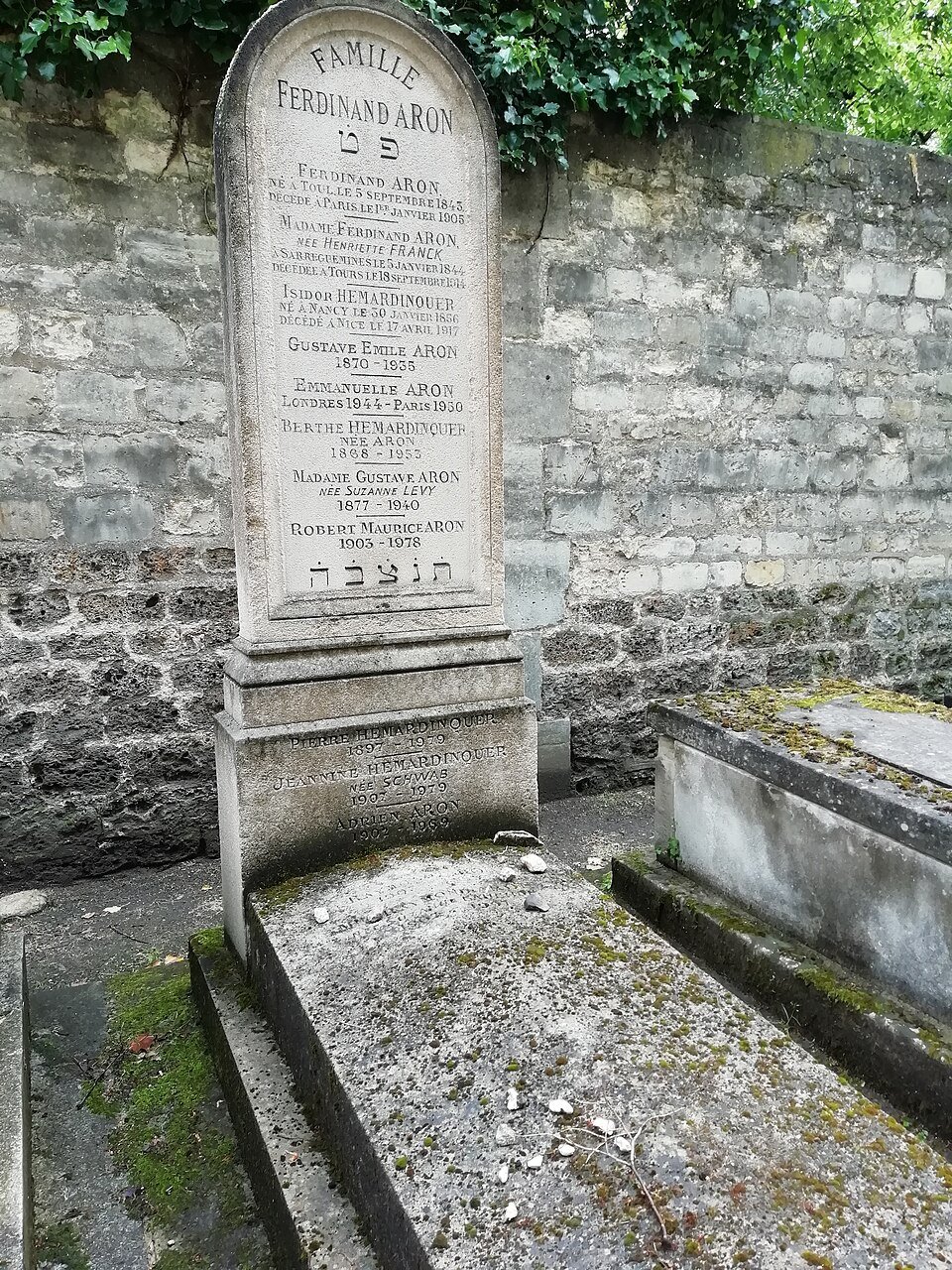 Raymond Aron’s grave in Paris’ Montparnasse Cemetery. Credits.