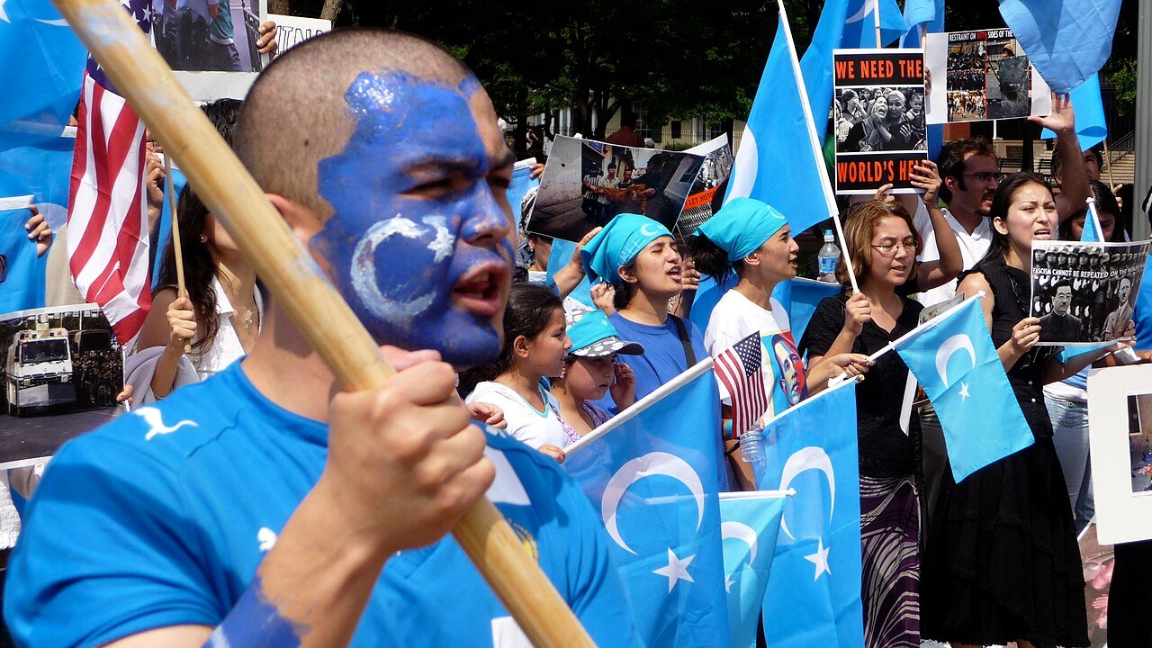 Uyghur protest in Washington DC. Credits.