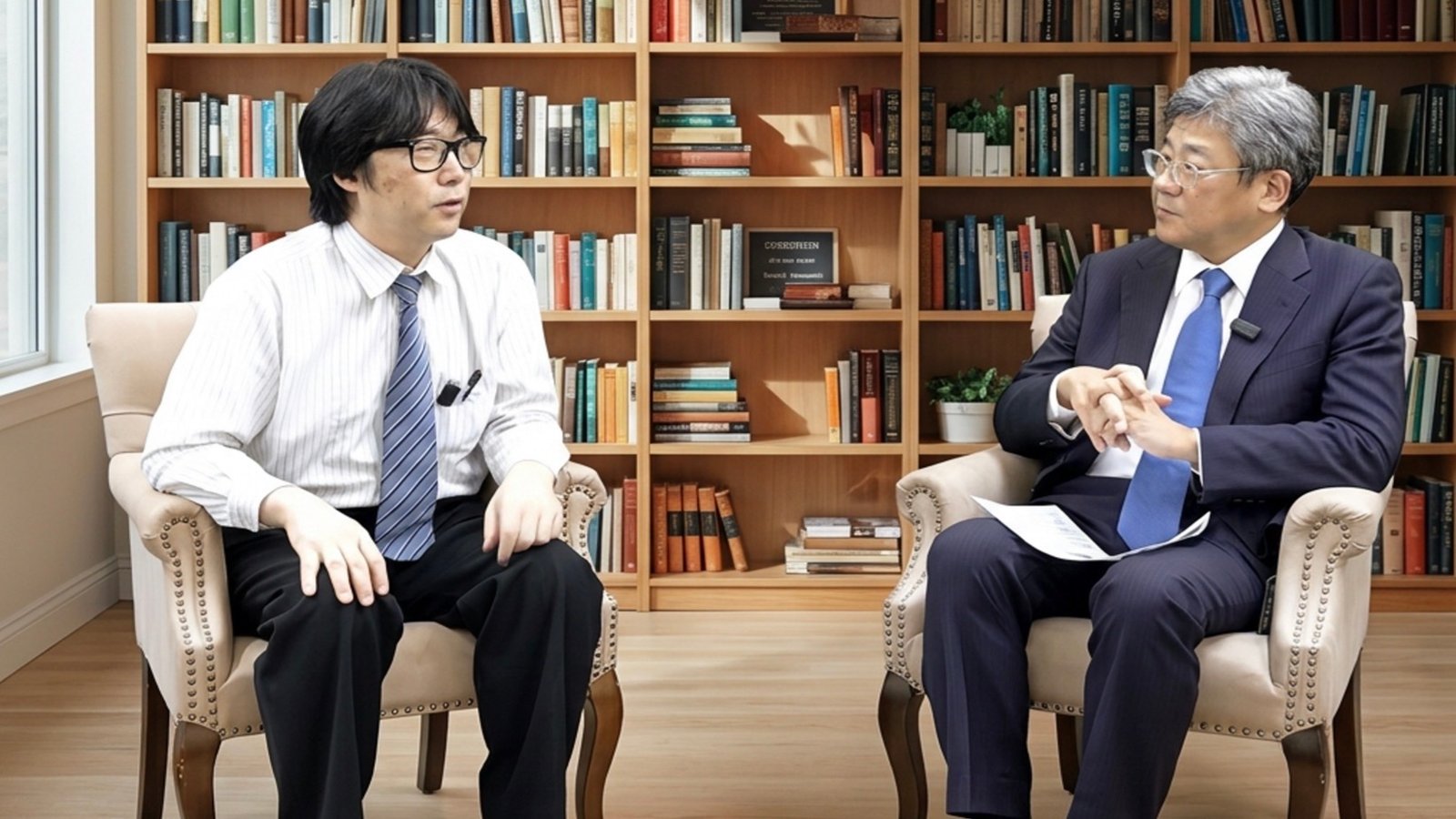 Ogawa and Nakagawa concluding their dialogue.