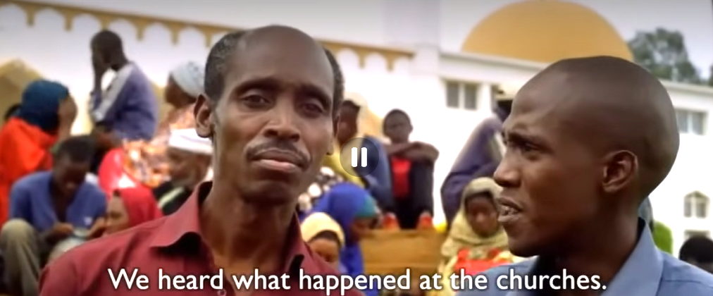 From the film “Kinyarwanda”: Tutsi gathering in mosques.
