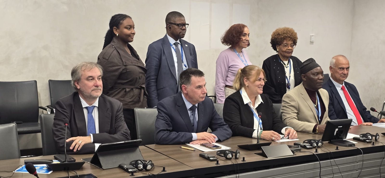 The speakers at the Geneva conference. From the left, Marco Respinti, Siegfried O. Wolf, Arielle Vesin, Chongsi Ayeah Joseph, Paulo Casaca.