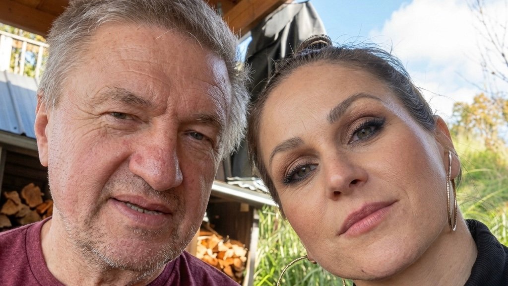 Rudnev with his wife in his house arrest location.
