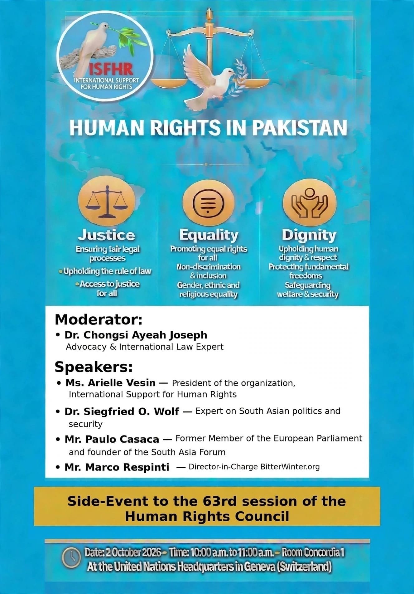 The poster for the event.