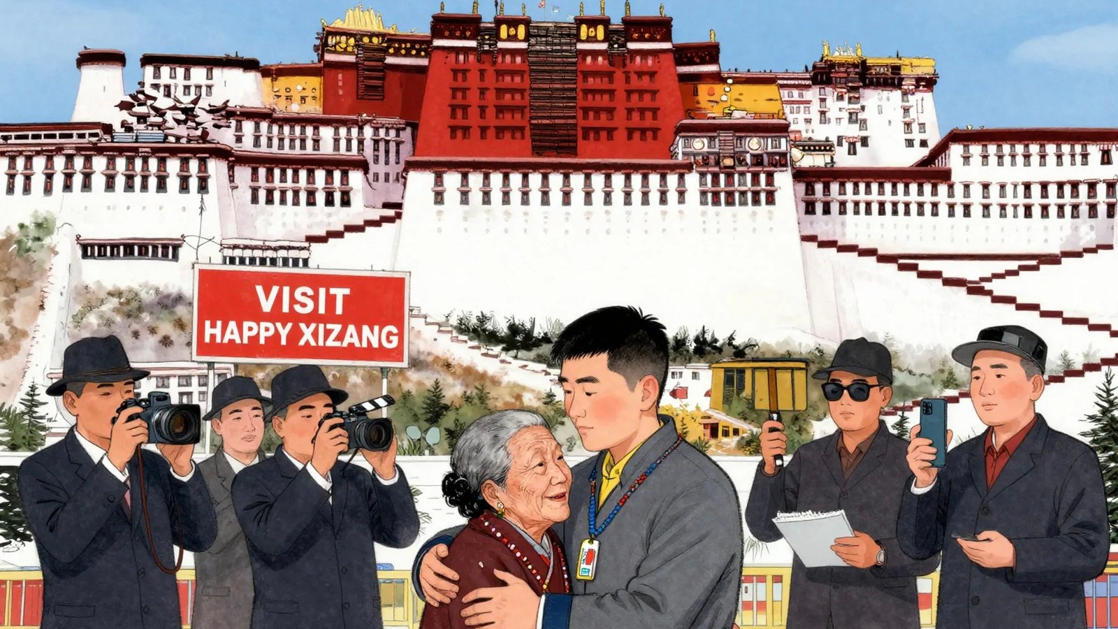 China&rsquo;s ideal diaspora Tibetans&rsquo; visits to Tibet. AI-generated.