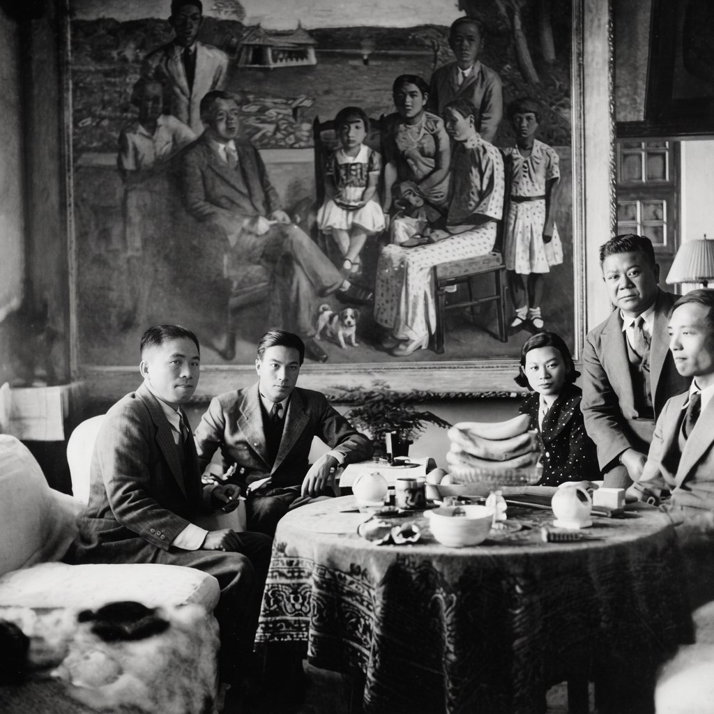 Meeting of artists of the Taiwanese Cultural Association in Taichung. Source: R.O.C. Ministry of Culture.