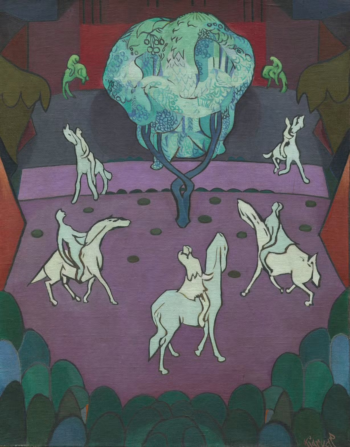 Kjarval, “Icelandic Artists at the Tree of Knowledge,” 1919.