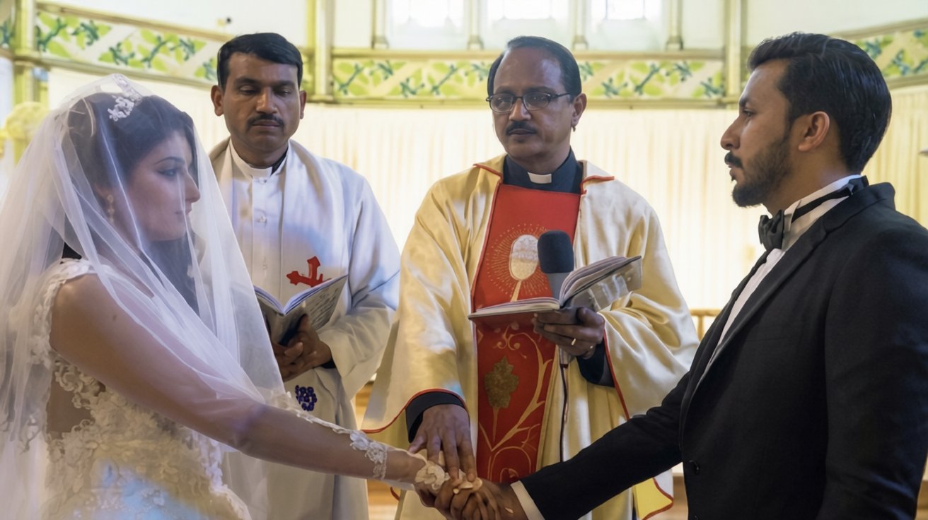 A Christian marriage in Pakistan. Screenshot.