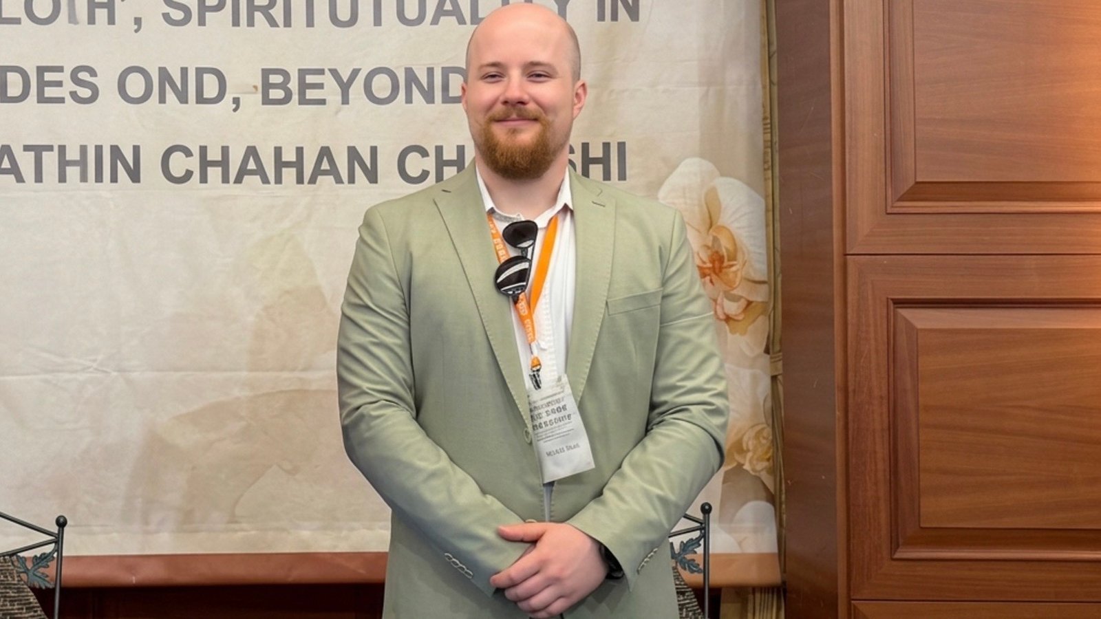 Márk Nemes during the Taiwan CESNUR conference.