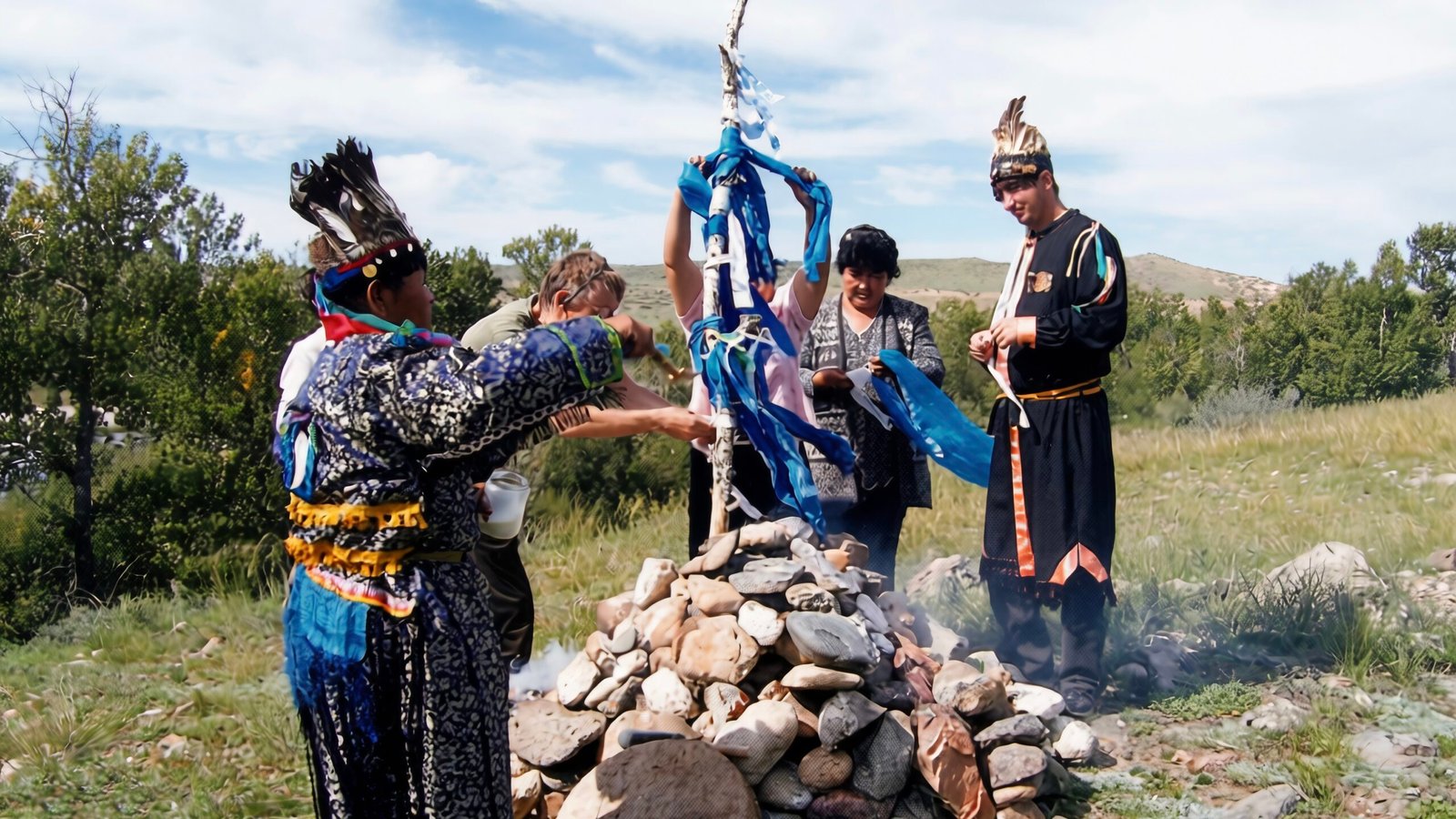 Shamans in Tuva. Credits.